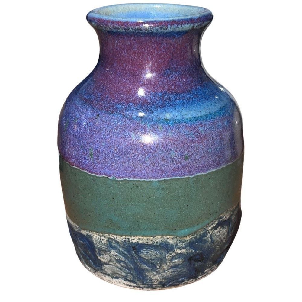 Vintage Handmade Pottery Vase Clay Pot Decorative Centerpiece Display